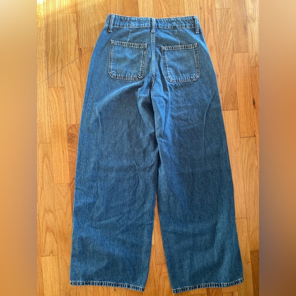 Old Navy Drapey Denim Baggy Wide Leg Jeans - Picture 3 of 3